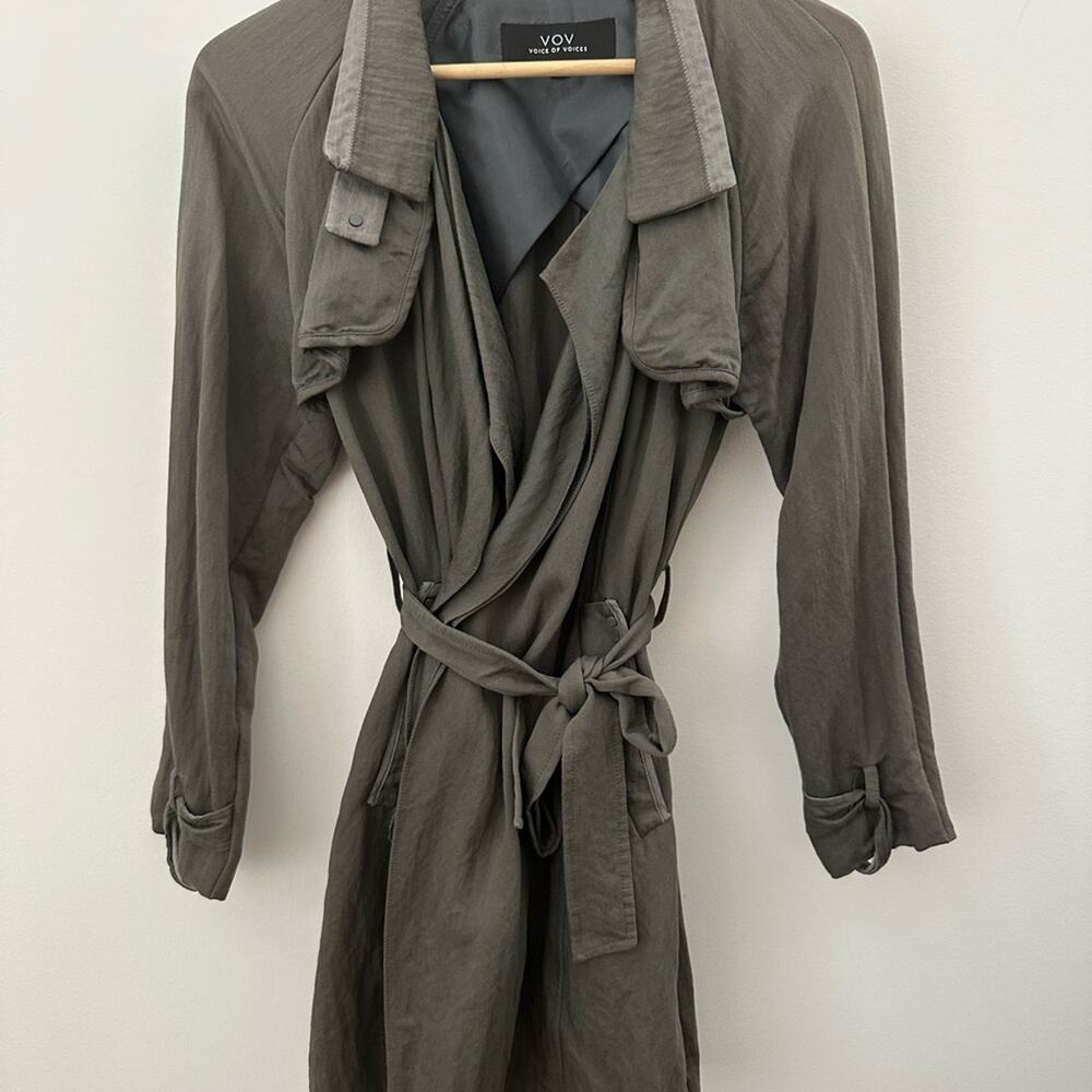 Voice of Voices Women’s Olive Green Trench Coat Size 55 / Small